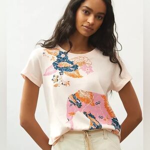 🆕 NWT Maeve Elephant Graphic Tee - Size Small | Anthropologie Exclusive SOLD OUT